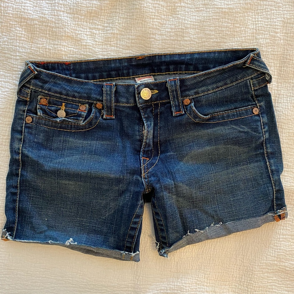 True Religion cutoff shorts